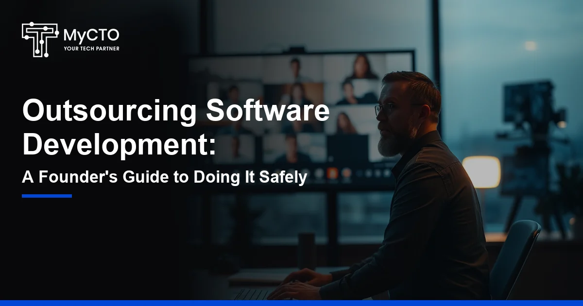 A founder on a video call with a remote software team reviewing a product backlog