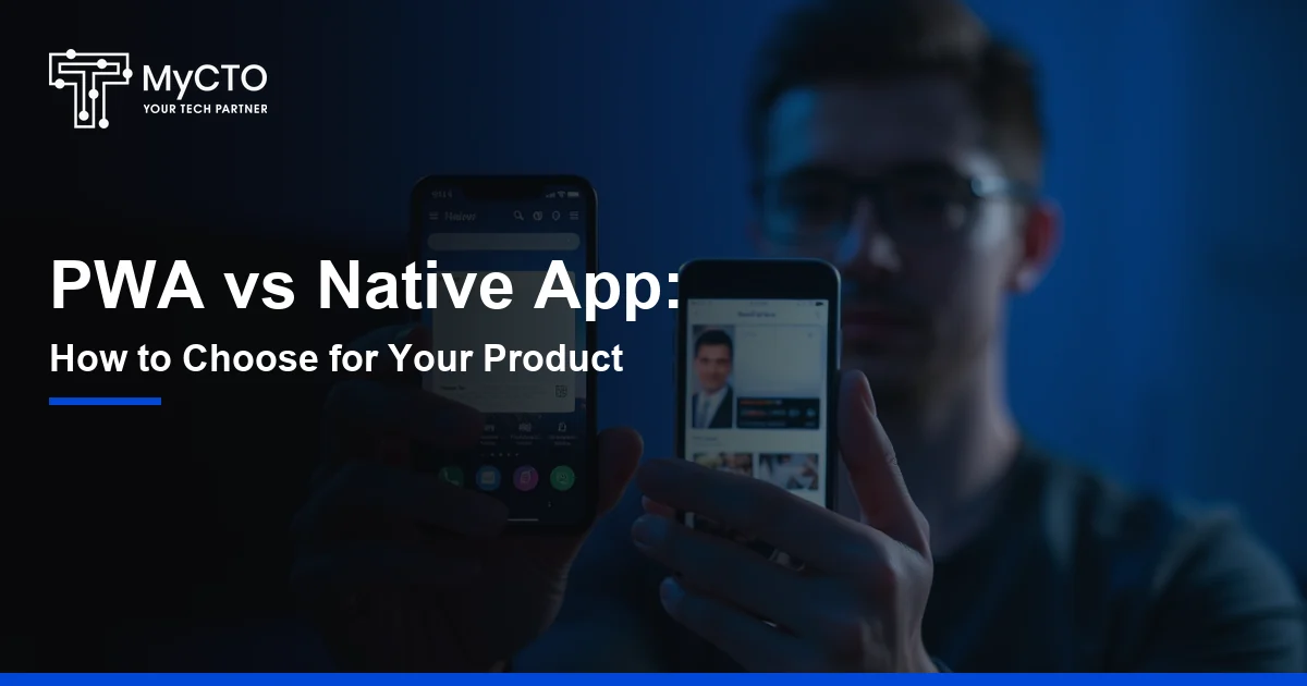 A smartphone home screen showing app icons, held above a laptop with a web app open in the browser