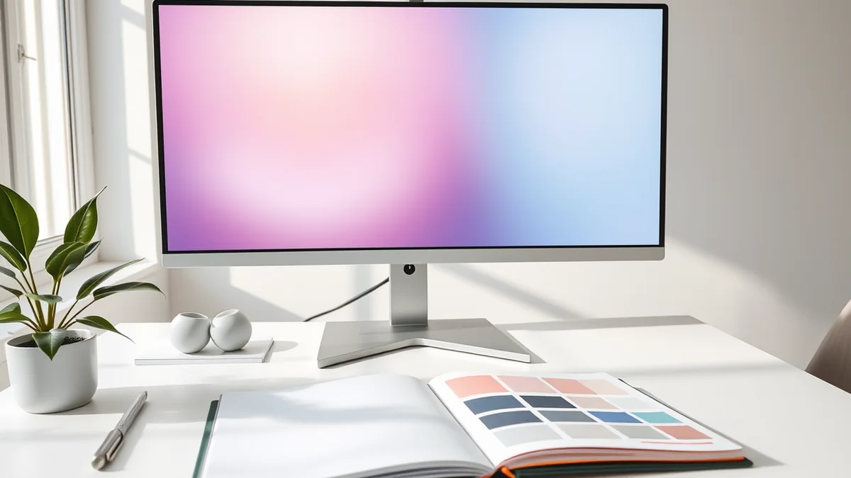 Designer and developer reviewing wireframes and a sitemap printout at a shared desk
